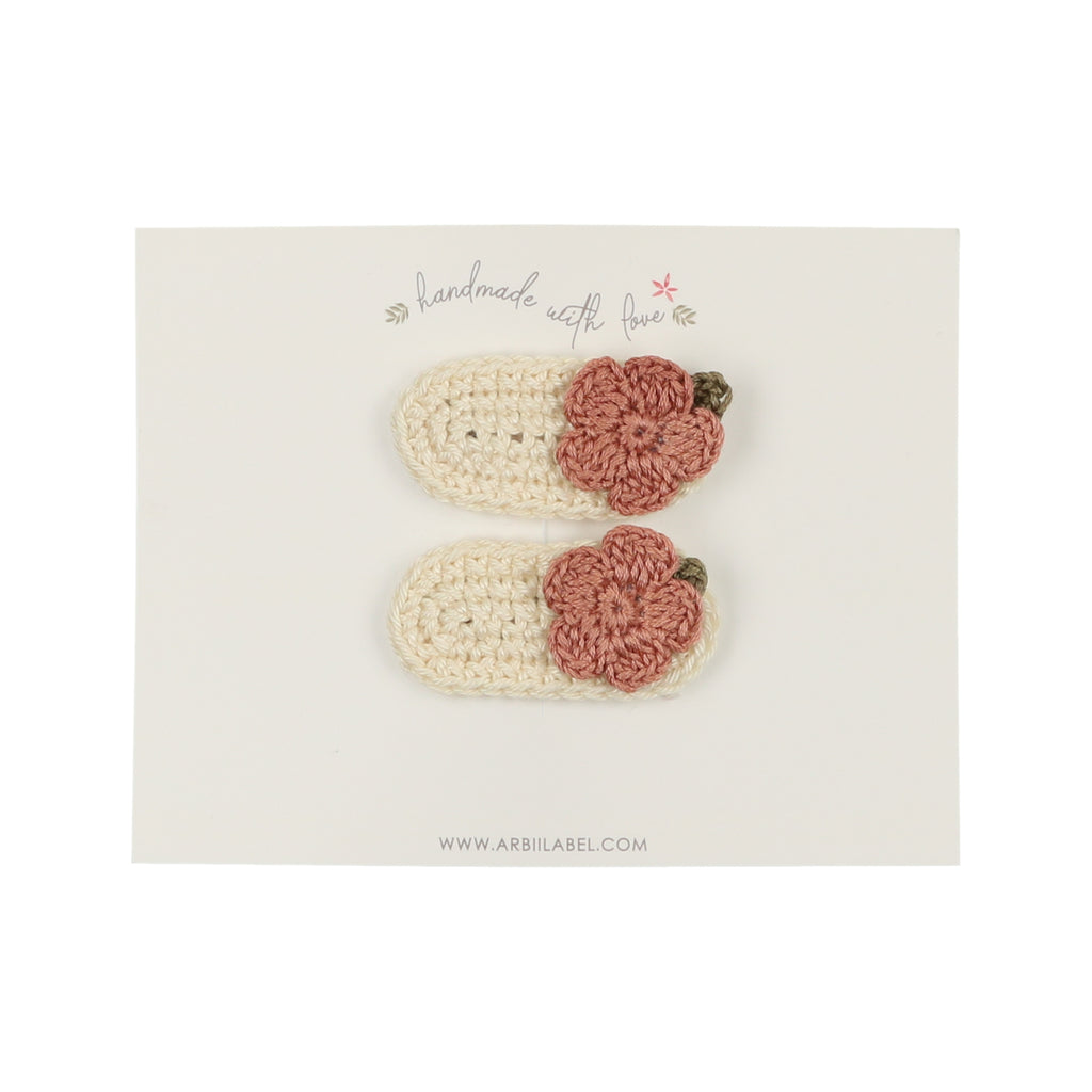 Red Flat Flower Crochet Clips – arbiilabel