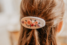 Pink Oval Velvet Barrette