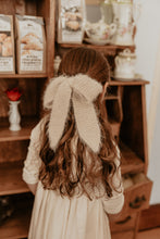 Oatmeal Extra Large Mohair Bow