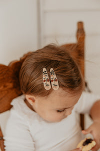 Mini Floral Stems Embroidered Clips