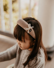 Mocha Suede Headband with Lace Detail