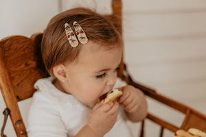 Mini Floral Stems Embroidered Clips