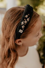 Black Crochet Daisy Headband