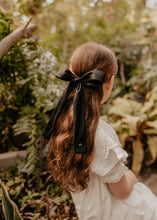 Black Silk Oversized Thin Bow