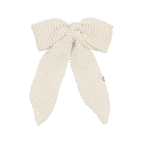 Ivory Crochet Knit Sailor Bow