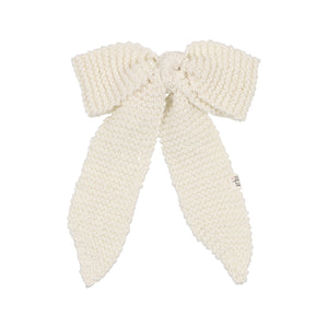 Ivory Crochet Knit Sailor Bow