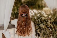 Black Velvet Embroidered Barrette