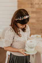 Ribbon Embroidery on Black Velvet Headband