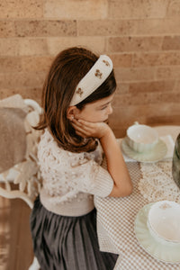 Velvet Embroidered Headband