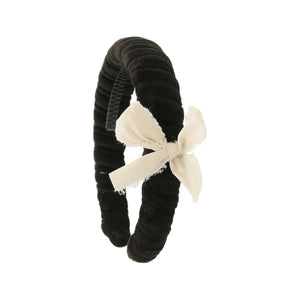 Black Velvet Twisted Headband