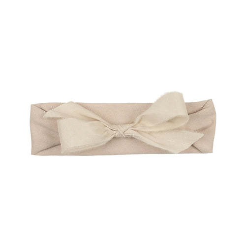 Ivory Suede Band with Silk Bow