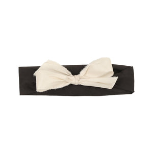 Black Suede Band with Silk Bow