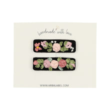 Ribbon Embroidery Velvet Clips