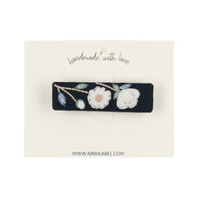 Navy Floral Barrette