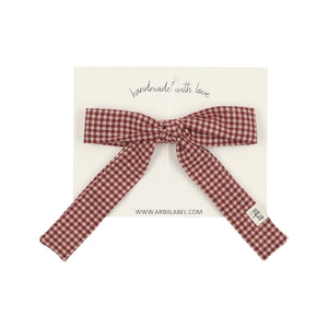 Red Gingham Small  Bow