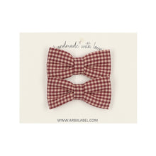 Red Gingham Piggy Clips