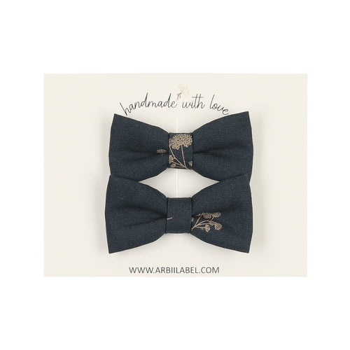 Navy Print Piggy Clips