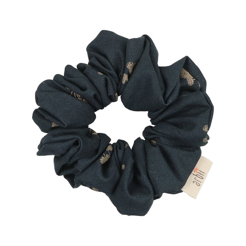 Navy Print Scrunchie