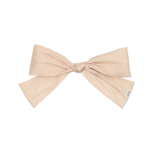 Pale Pink Silk Big Bow Clip