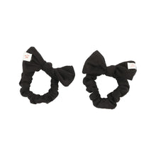 Black Suede Scrunchie Bows