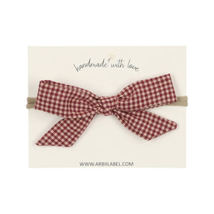 Red Gingham Printed Baby Band