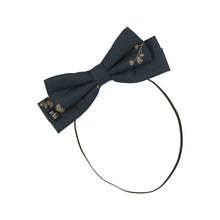 Navy Printed Dolly Bow