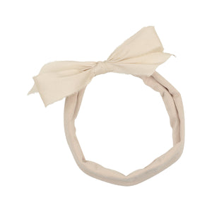 Ivory Suede Band with Silk Bow