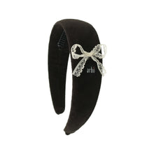 Black Suede Headband with Lace Detail