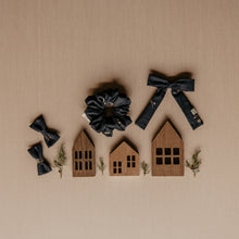 Navy Printed Small  Bow