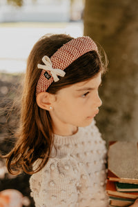 Red Gingham Printed Headband