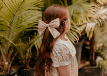 Pale Pink Silk Big Bow Clip