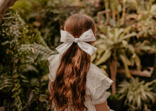 White Silk Big Bow Clip