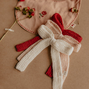 Pink Crochet Knit Bow