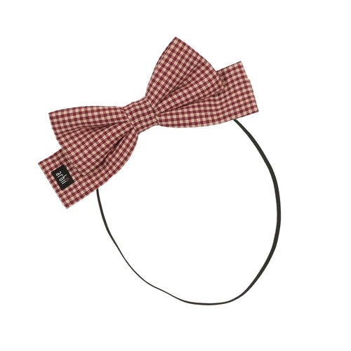 Red Gingham Printed Dolly Bow