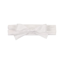 White Silk Bow Band