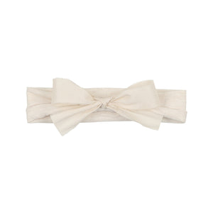 Ivory Silk Natural Bow Baby Band