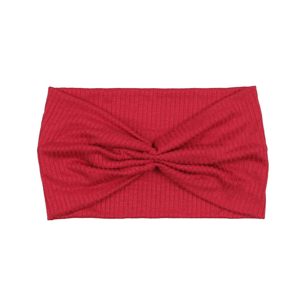 Red Ribbed Turban