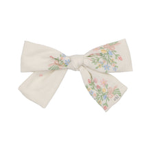 Bouquet Embroidered Big Bow Clip