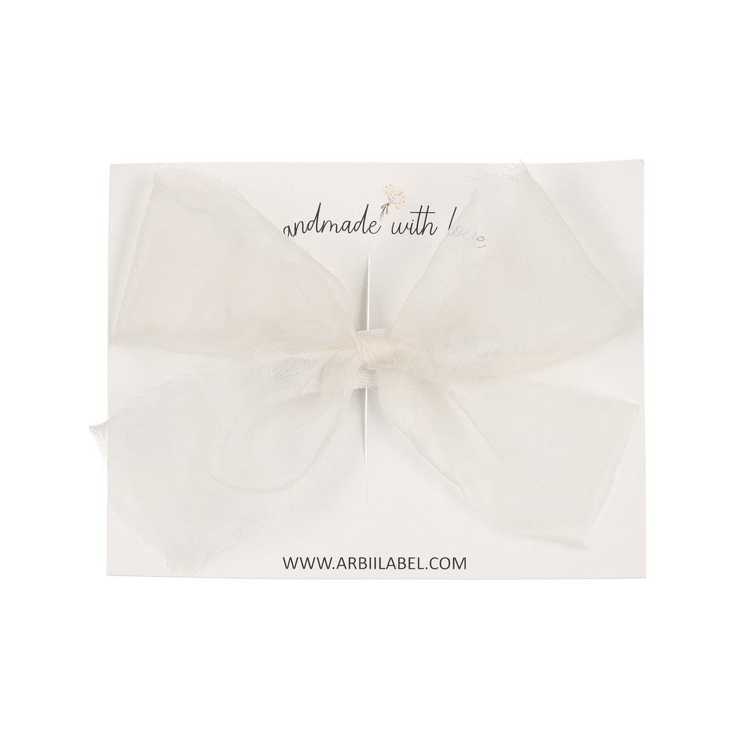 Sheer Organza Bow Clip