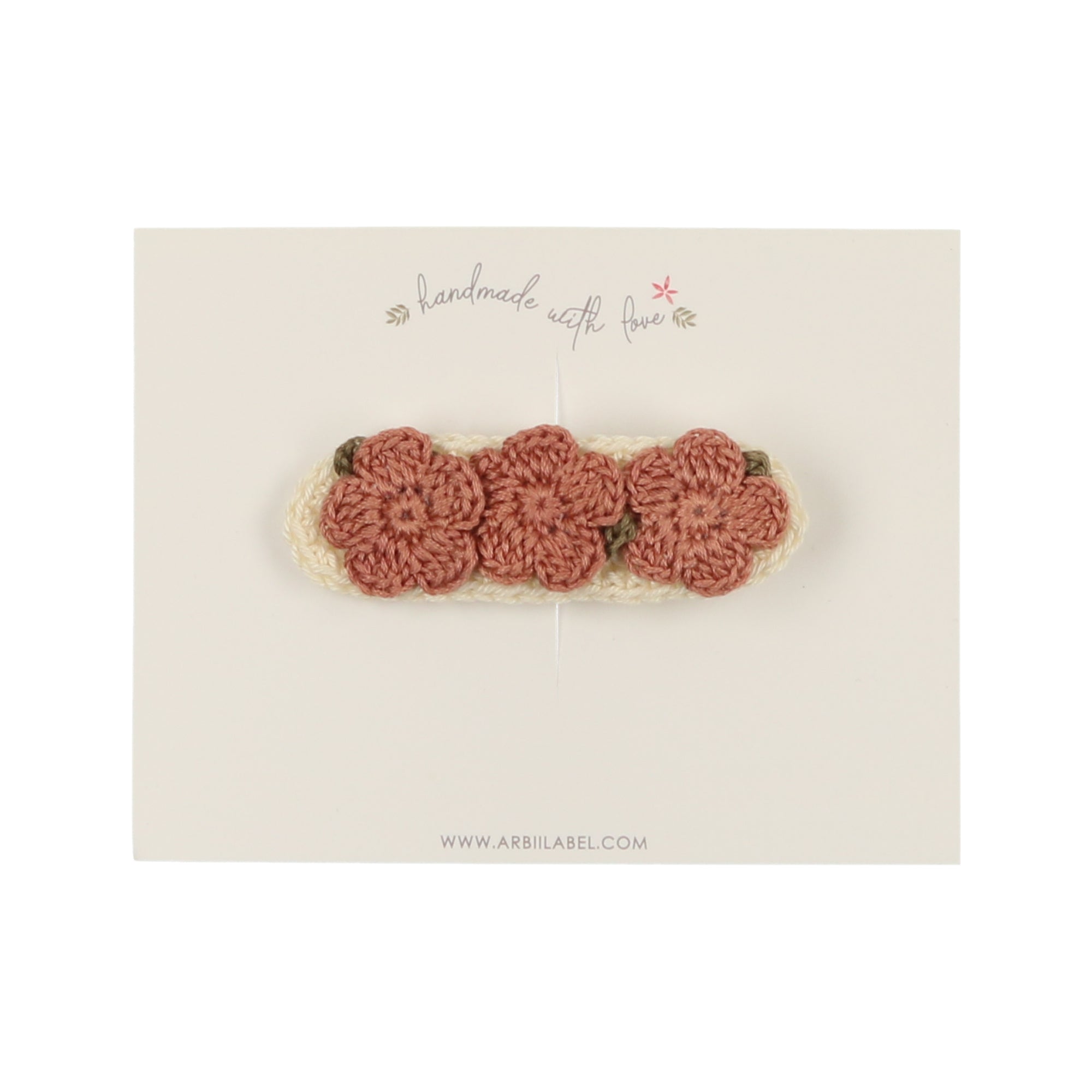 Ivory Flat Flower Crochet Clips – arbiilabel