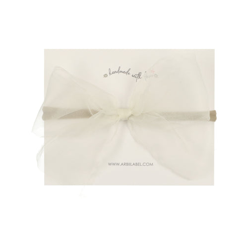 White Sheer Organza Baby Band